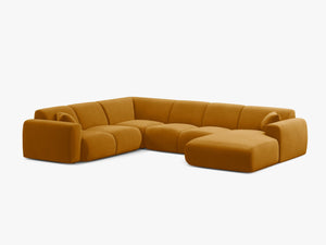 Panoramic Corner Sofa with Curved Design & Spacious Comfort W326