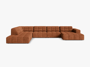 Panoramic Sofa with Deep Seating & Tufted Modern Design W375
