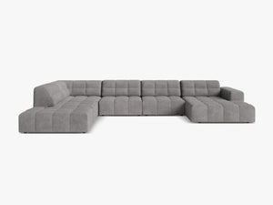 Panoramic Sofa with Deep Seating & Tufted Modern Design W375