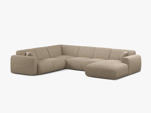 Panoramic Corner Sofa with Curved Design & Spacious Comfort W326