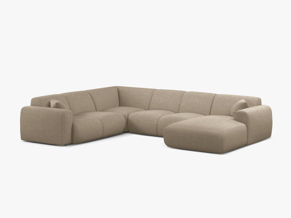 Panoramic Corner Sofa with Curved Design & Spacious Comfort W326