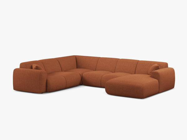 Panoramic Corner Sofa with Curved Design & Spacious Comfort W326