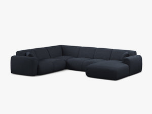 Panoramic Corner Sofa with Curved Design & Spacious Comfort W326