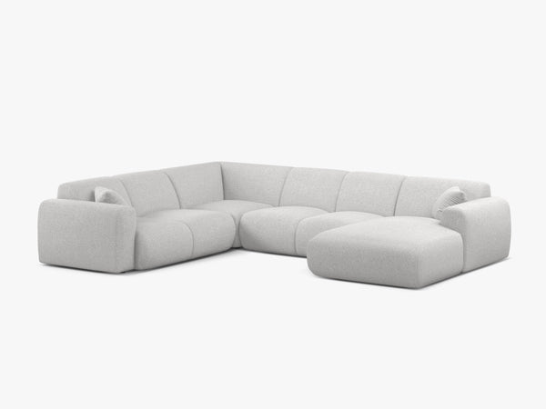 Panoramic Corner Sofa with Curved Design & Spacious Comfort W326