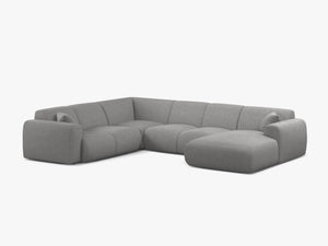 Panoramic Corner Sofa with Curved Design & Spacious Comfort W326