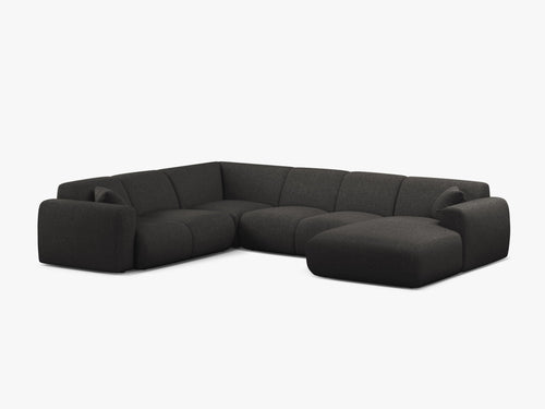 Panoramic Corner Sofa with Curved Design & Spacious Comfort W326