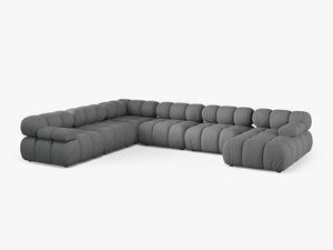 Panoramic Modular Sofa with Rounded Design & Spacious Seating W282