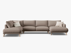 Large U-Shaped Panoramic Sofa – Modern Deep Seating Lounge Couch W365