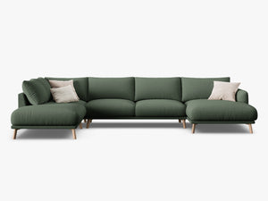 Large U-Shaped Panoramic Sofa – Modern Deep Seating Lounge Couch W365