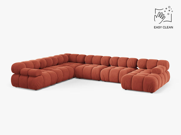 Panoramic Modular Sofa with Rounded Design & Spacious Seating W282