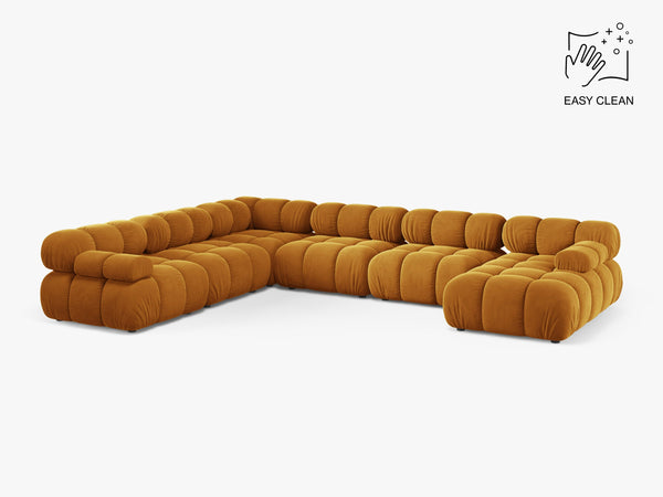 Panoramic Modular Sofa with Rounded Design & Spacious Seating W282