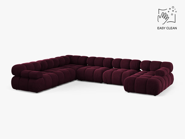 Panoramic Modular Sofa with Rounded Design & Spacious Seating W282