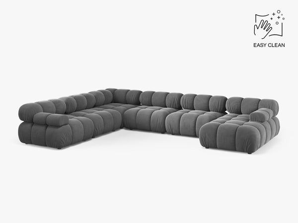 Panoramic Modular Sofa with Rounded Design & Spacious Seating W282