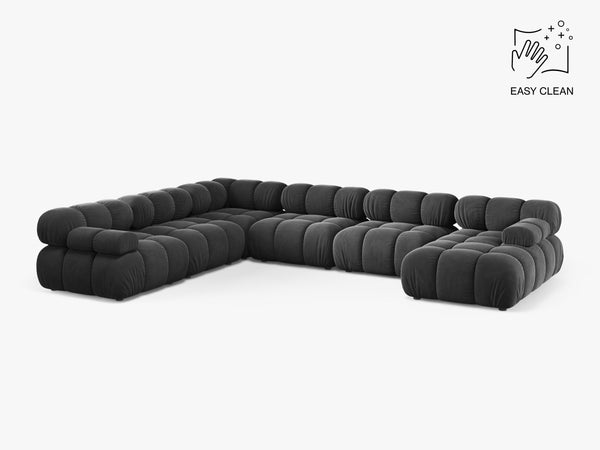Panoramic Modular Sofa with Rounded Design & Spacious Seating W282