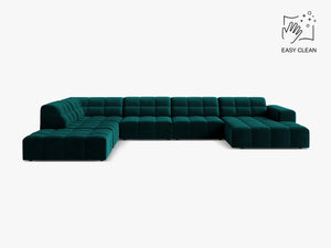 Panoramic Sofa with Deep Seating & Tufted Modern Design W375