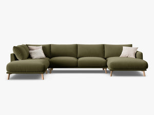 Large U-Shaped Panoramic Sofa – Modern Deep Seating Lounge Couch W365