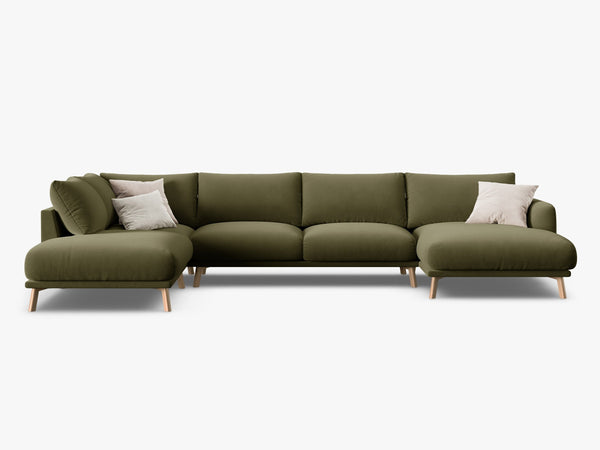 Large U-Shaped Panoramic Sofa – Modern Deep Seating Lounge Couch W365