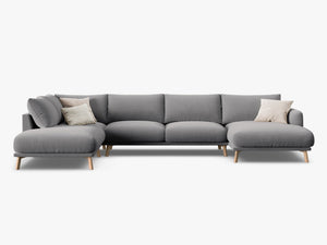 Large U-Shaped Panoramic Sofa – Modern Deep Seating Lounge Couch W365