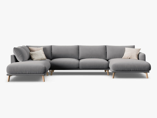 Large U-Shaped Panoramic Sofa – Modern Deep Seating Lounge Couch W365