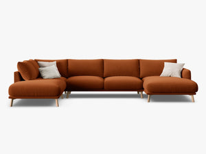 Large U-Shaped Panoramic Sofa – Modern Deep Seating Lounge Couch W365