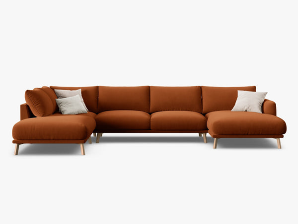 Large U-Shaped Panoramic Sofa – Modern Deep Seating Lounge Couch W365
