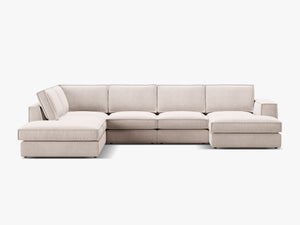 Large Panoramic Corner Sofa – Modern Deep Seating Lounge Couch W362