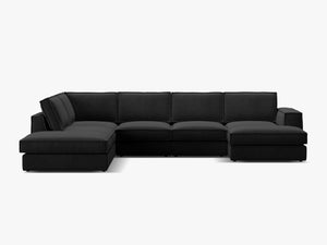 Large Panoramic Corner Sofa – Modern Deep Seating Lounge Couch W362