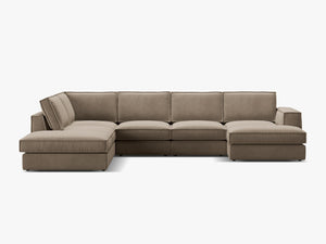 Large Panoramic Corner Sofa – Modern Deep Seating Lounge Couch W362