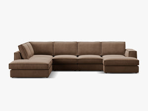 Large Panoramic Corner Sofa – Modern Deep Seating Lounge Couch W362