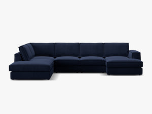 Large Panoramic Corner Sofa – Modern Deep Seating Lounge Couch W362