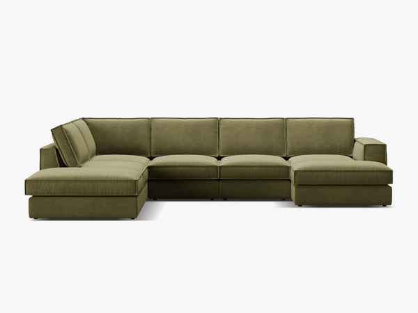 Large Panoramic Corner Sofa – Modern Deep Seating Lounge Couch W362