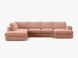 Large Panoramic Corner Sofa – Modern Deep Seating Lounge Couch W362