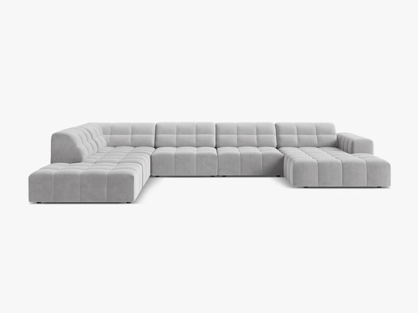 Panoramic Sofa with Deep Seating & Tufted Modern Design W375