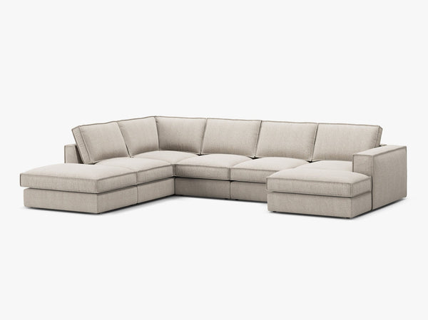 Large Panoramic Corner Sofa – Modern Deep Seating Lounge Couch W362