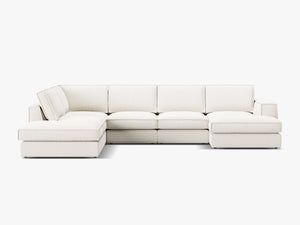Large Panoramic Corner Sofa – Modern Deep Seating Lounge Couch W362