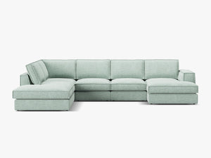 Large Panoramic Corner Sofa – Modern Deep Seating Lounge Couch W362