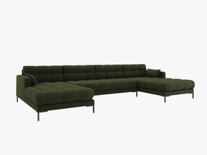 Panoramic Sofa with Quilted Design & Spacious Seating W383
