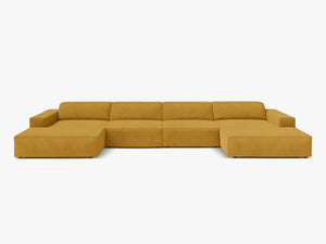 Panoramic Modular Sofa with Spacious Seating & Modern Comfort W364