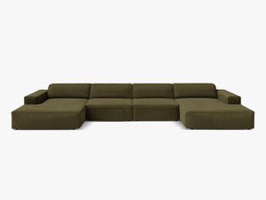 Panoramic Modular Sofa with Spacious Seating & Modern Comfort W364