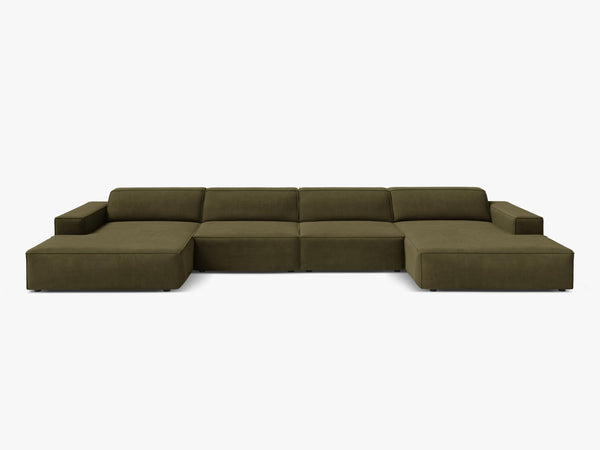 Panoramic Modular Sofa with Spacious Seating & Modern Comfort W364