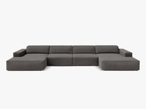 Panoramic Modular Sofa with Spacious Seating & Modern Comfort W364