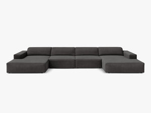 Panoramic Modular Sofa with Spacious Seating & Modern Comfort W364