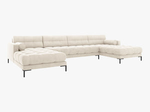 Panoramic Sofa with Quilted Design & Spacious Seating W383