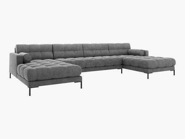 Panoramic Sofa with Quilted Design & Spacious Seating W383