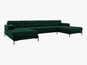 Panoramic Sofa with Quilted Design & Spacious Seating W383