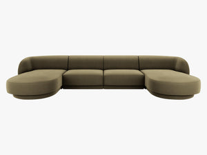 U-Shaped Panoramic Modular Sofa – Spacious Design with Medium-Firm Comfort W330