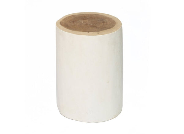 Handmade Solid Wood Stool – Natural White D30