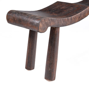 Lombok Wave Bench – Dark Walnut – M L150