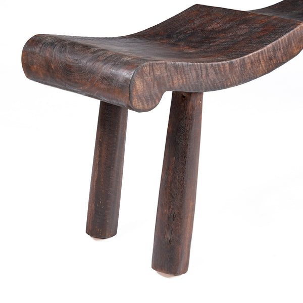 Lombok Wave Bench – Dark Walnut – M L150
