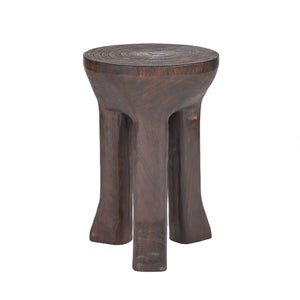 Java Tripod Side Table – Dark Walnut D40